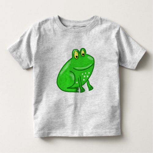 Cute Cartoon Frog Toddler T_shirt