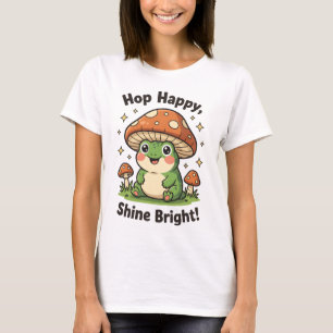 Cute Cartoon Frog with Mushroom Hat Tee