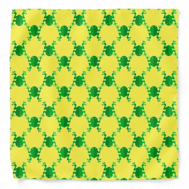 Cute Cartoon Frogs Bandana (Front)
