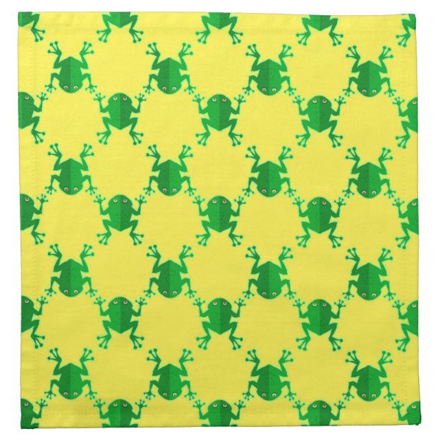 Cute Cartoon Frogs Cloth Napkin (Front)