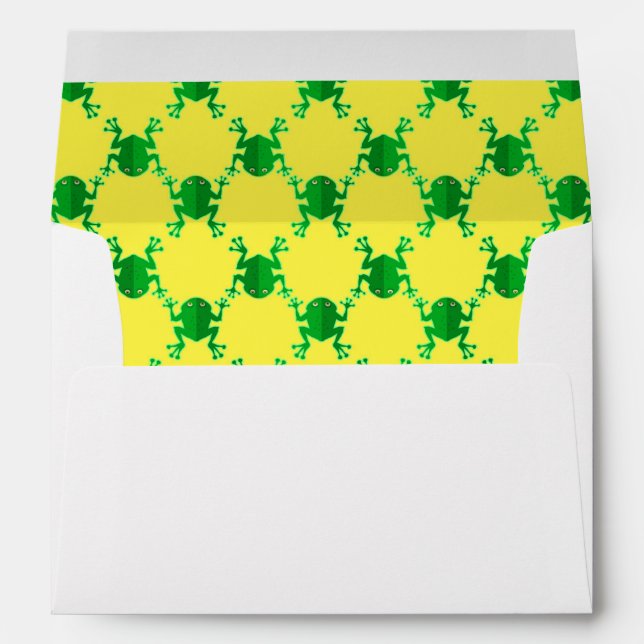 Cute Cartoon Frogs Envelope (Back (Bottom))