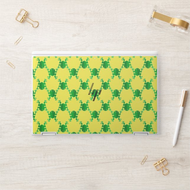 Cute Cartoon Frogs HP Laptop Skin (Desk)