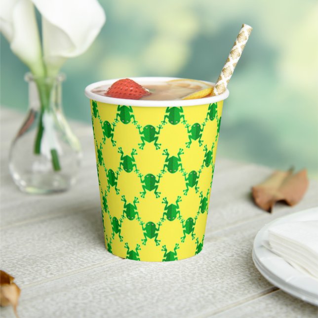 Cute Cartoon Frogs Paper Cups (Insitu)