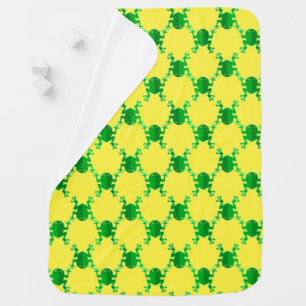 Cute Cartoon Frogs Receiving Blanket