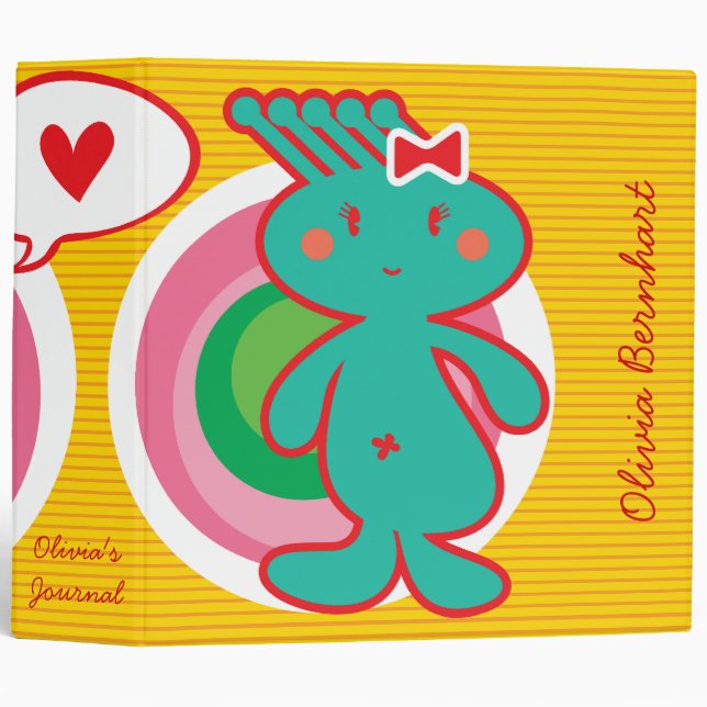 Cute Cartoon Fun Sweet Funny Funky Binder (Front/Spine)