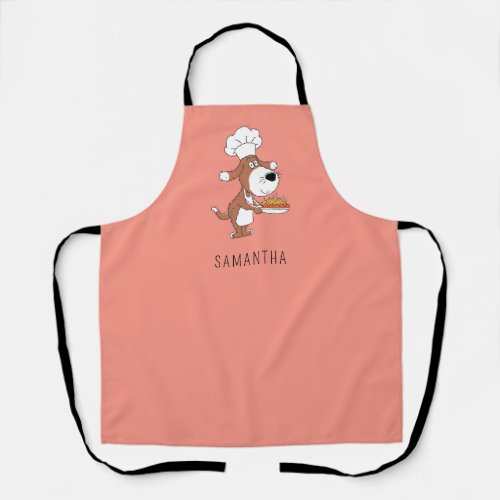 Cute Cartoon Funny Chef Cook Dog Puppy Kitchen Apron