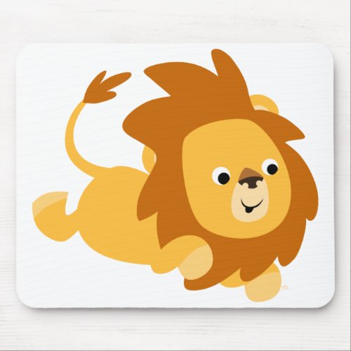 Cute Cartoon Gamboling Lion Mousepad