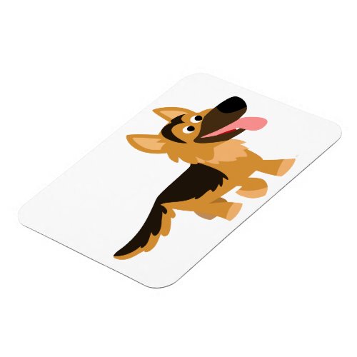 Cute Cartoon German Shepherd Dog Flexible Magnet