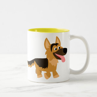 Cute Cartoon German Shepherd Dog Mug