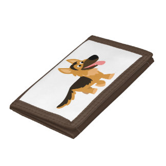 Cute Cartoon German Shepherd Dog Wallet