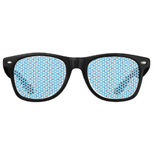 Cute Cartoon Ghost with Red Balloon Pattern Retro Sunglasses