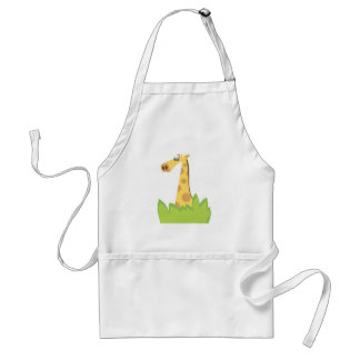 cute cartoon giraffe adult apron