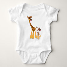 Cute Cartoon Giraffe and Calf Baby