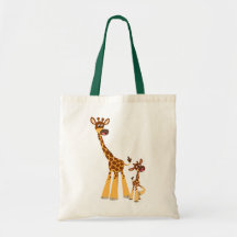 Cute Cartoon Giraffe and Calf Bag