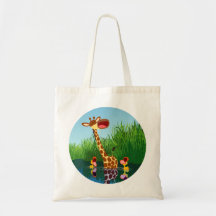 Cute Cartoon Giraffe and Ducklings Bag