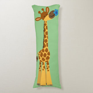 Cute Cartoon Giraffe and Flower Body Pillow