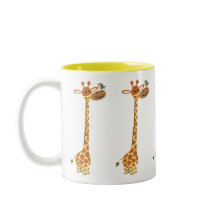 Cute Cartoon Giraffe And Friend