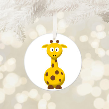 Cute Cartoon Giraffe Ceramic Ornament by designs4you at Zazzle