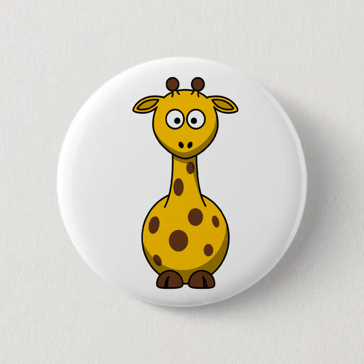 Cute Cartoon Giraffe Clipart Button | Zazzle Cute Cartoon Giraffe Clipart Button | Zazzle