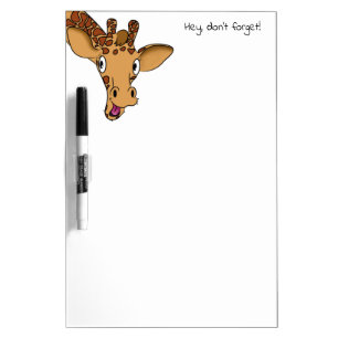 Cute Cartoon Giraffe Dry Erase Board