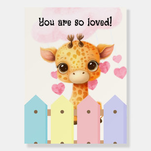 Cute cartoon giraffe foam board