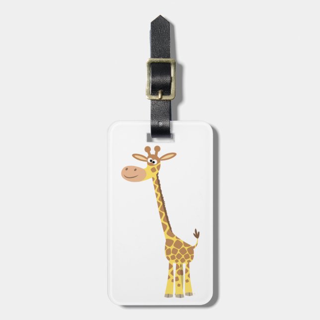 Cute Cartoon Giraffe Luggage Tag (Front Vertical)