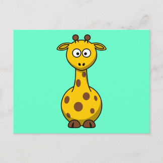 Cute Cartoon Giraffe Postcard