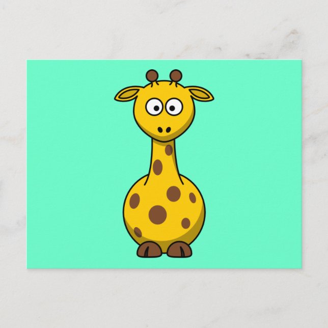 Cute Cartoon Giraffe Postcard (Front)