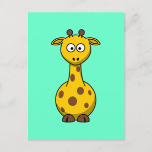 Cute Cartoon Giraffe Postcard
