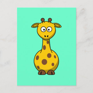 Cute Cartoon Giraffe Postcard