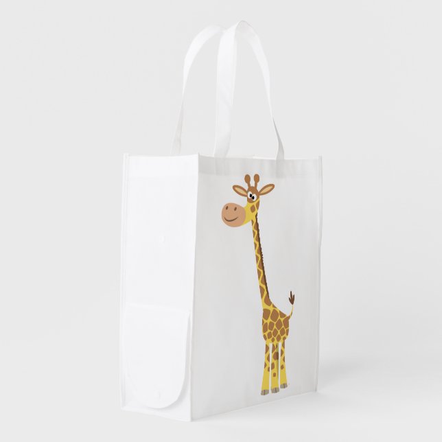 Cute Cartoon Giraffe Reusable Bag (Front Side)