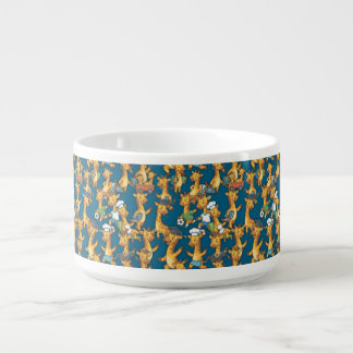 Cute Cartoon Giraffe Roles Seamless Pattern Art Bowl