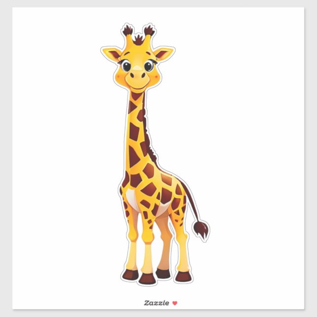 Cute Cartoon Giraffe Sticker (Sheet)