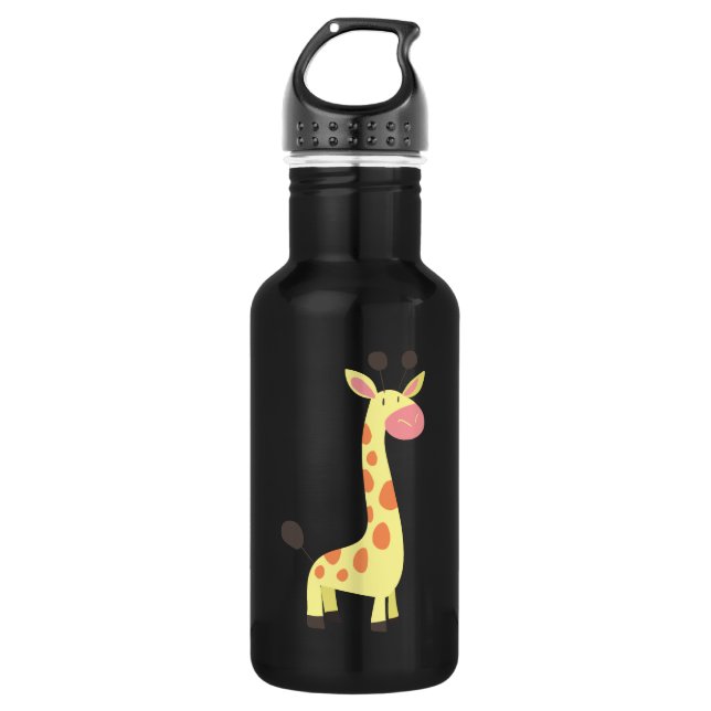 Cute Cartoon Giraffe Water Bottle (Front)