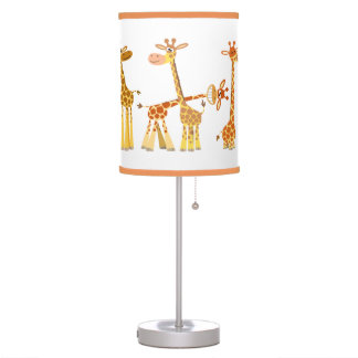 Cute Cartoon Giraffes: The Herd Table Lamp