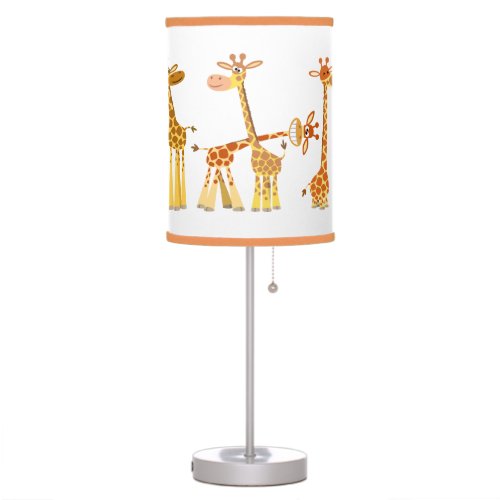 Cute Cartoon Giraffes The Herd Table Lamp