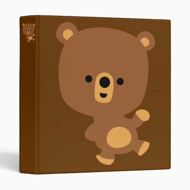Cute Cartoon 'Good Vibe' Bear Avery Binder (Front/Spine)