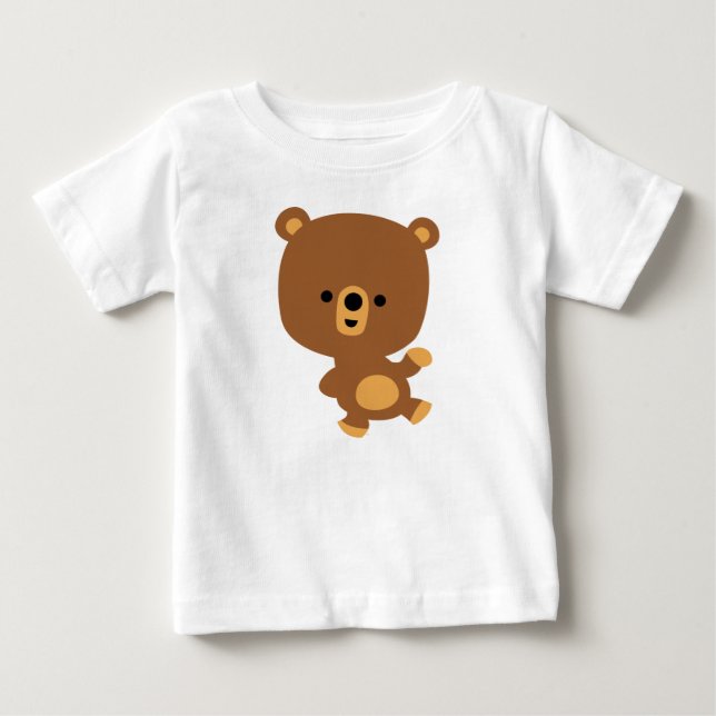 Cute Cartoon 'Good Vibe' Bear Baby T-Shirt (Front)
