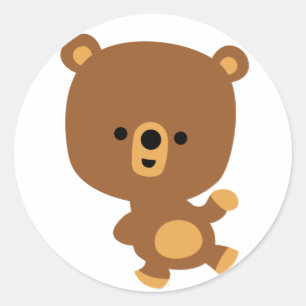 Cute Cartoon 'Good Vibe' Bear Sticker