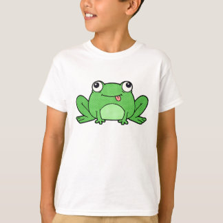 Cute Cartoon Green Frog Kids T-Shirt