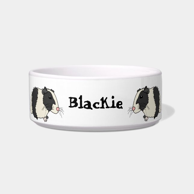 Cute Cartoon Guinea Pigs Personalized Pet Bowl (Front)