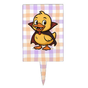 Cute cartoon Halloween duck vampire Cake Topper