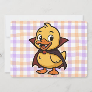 Cute cartoon Halloween duck vampire  Invitation