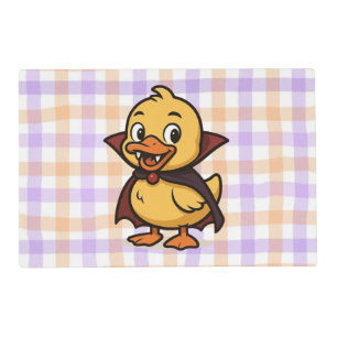 Cute cartoon Halloween duck vampire Placemat