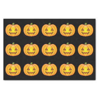 Cute Cartoon Halloween Jack O’Lantern Pumpkins Tissue Paper