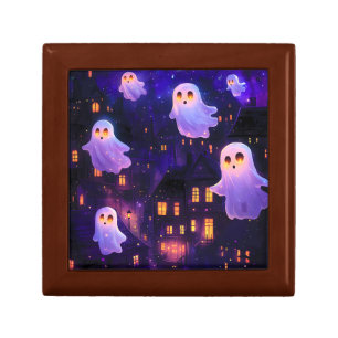 Cute Cartoon Halloween Midnight Flying Ghosts Gift Box