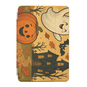 Cute cartoon Halloween pumpkin & ghost iPad Mini Cover