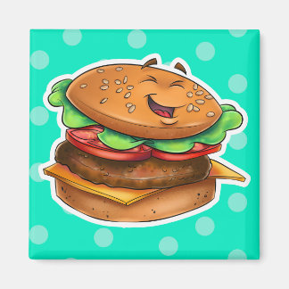 cute cartoon hamburger magnet