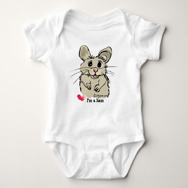 Cute Cartoon Hamster Baby Creeper (Front)
