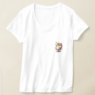 Cute Cartoon Hamster Spinning in Office Chair with T-Shirt